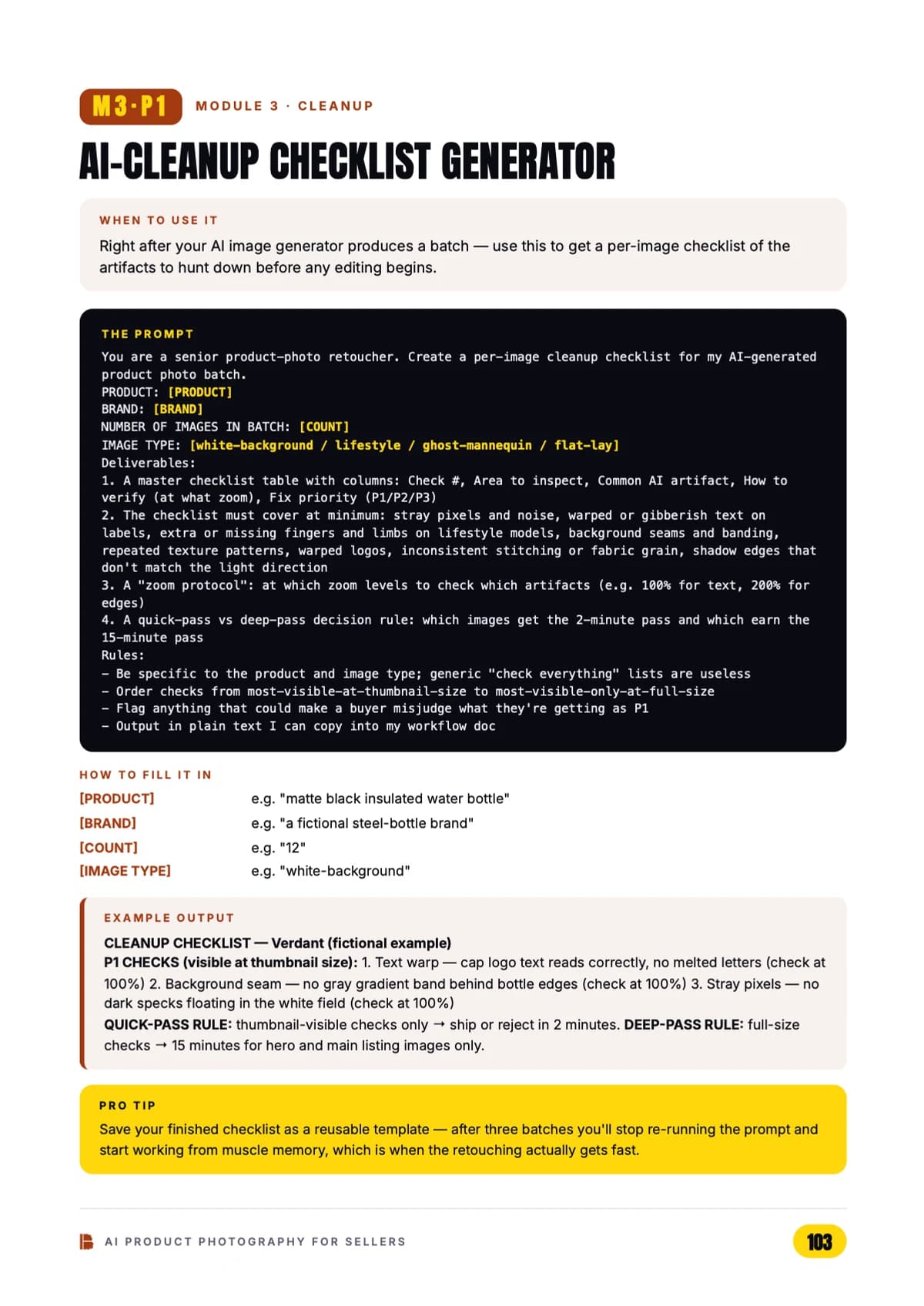 The AI cleanup checklist — Module 3